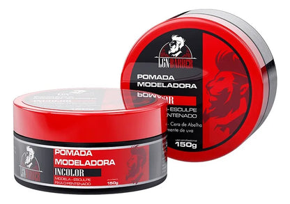 Pomada Modeladora Incolor 150g Lgn Barber Alta Fixação com Vitamina B5