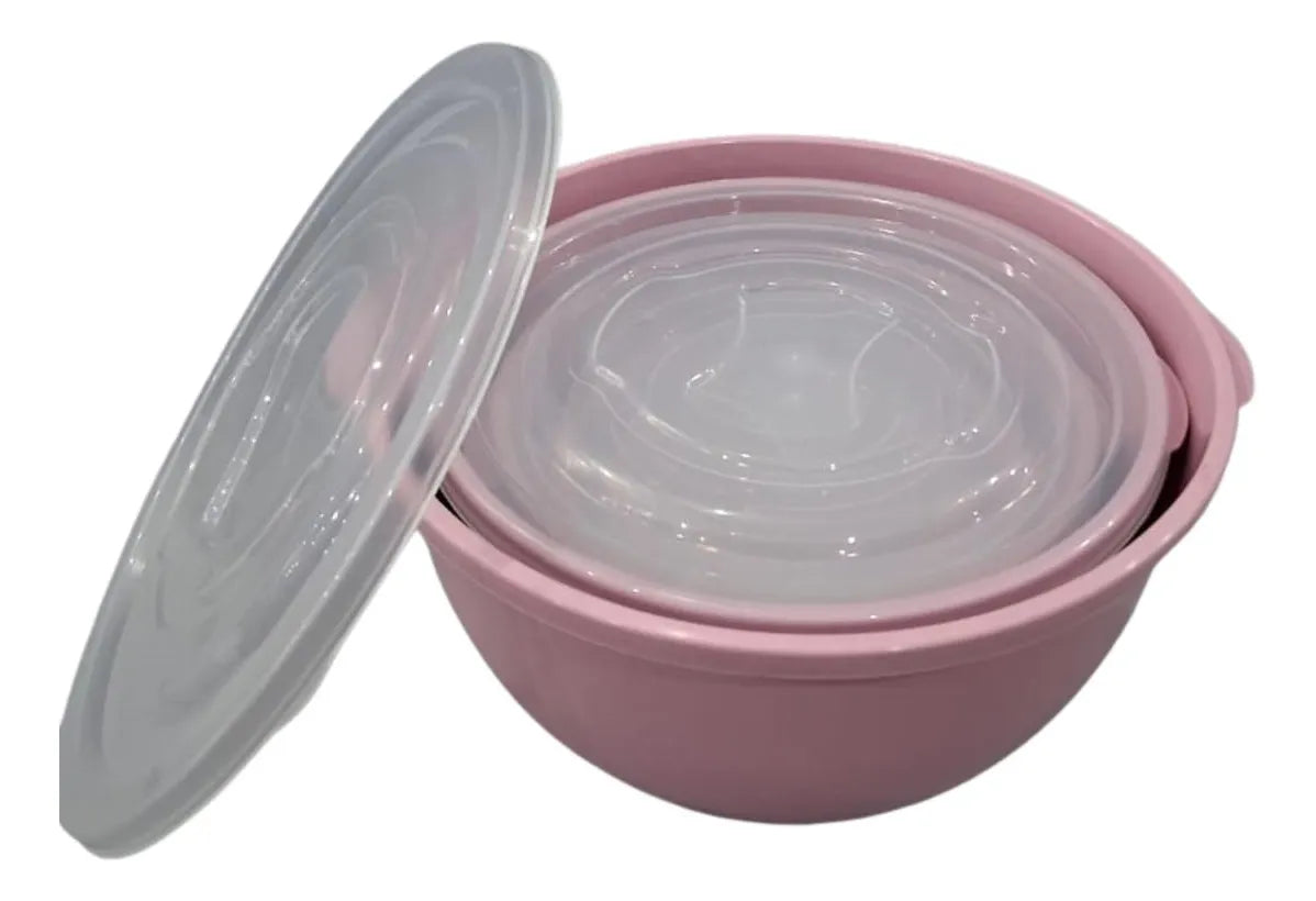 Conjunto Organizadores Bowl Plástico 5 Peças Premium  Multiuso para Cozinha