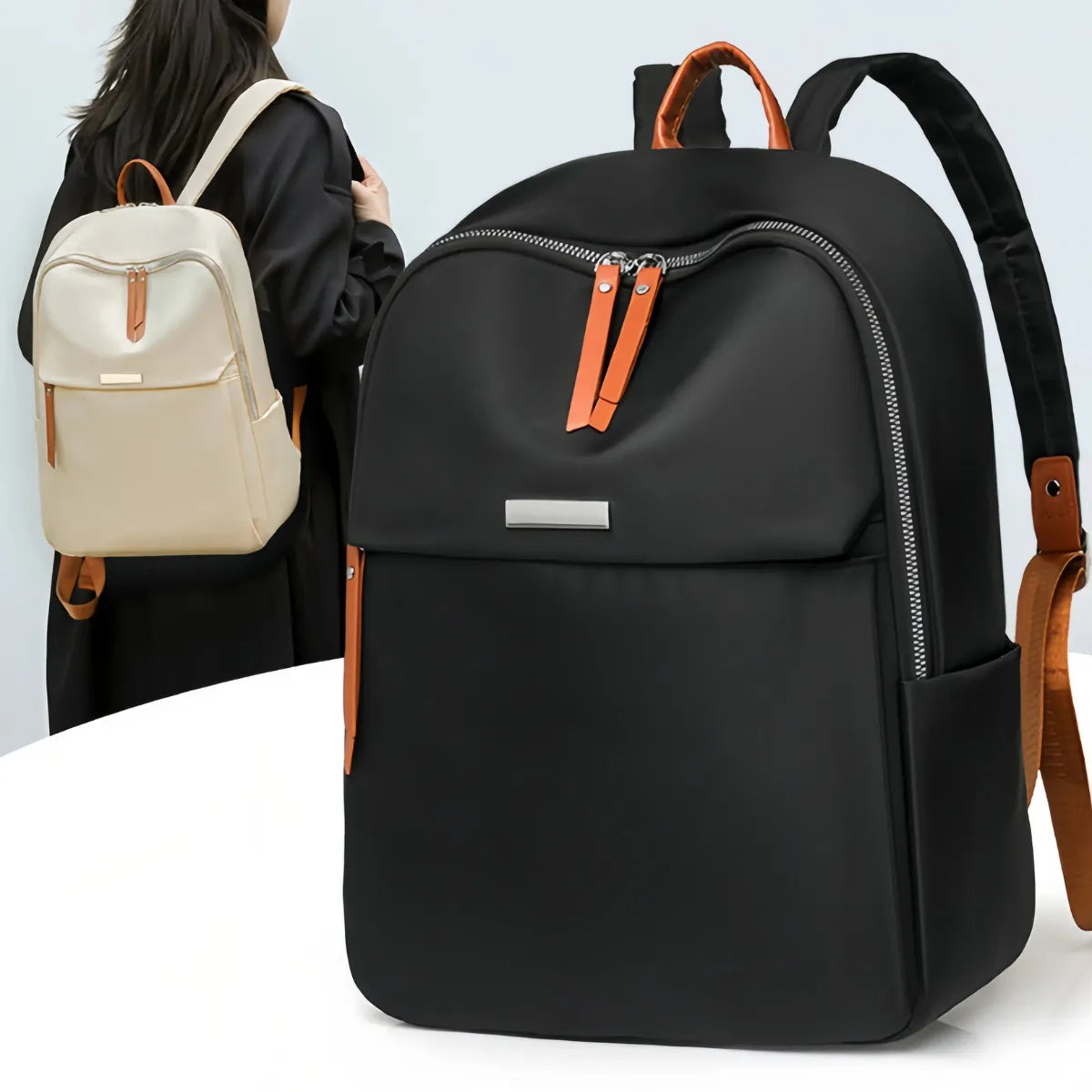 Mochila Feminina de Couro Sintético Premium 👜 Moderna, Elegante e Confortável para Faculdade, Trabalho e Passeios