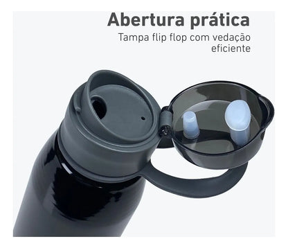 Garrafa Esportiva de Alumínio 650ml — Leve, prática e durável