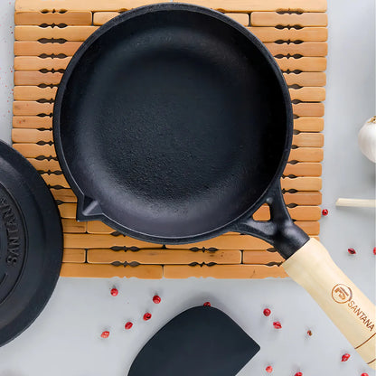 Mini Frigideira de Ovo 15cm em Ferro Fundido – Antiaderente Natural e Ultra Resistente