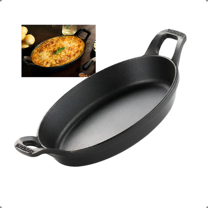 Assadeira Oval em Ferro Fundido 700 mL – Multiuso para Fogão e Forno