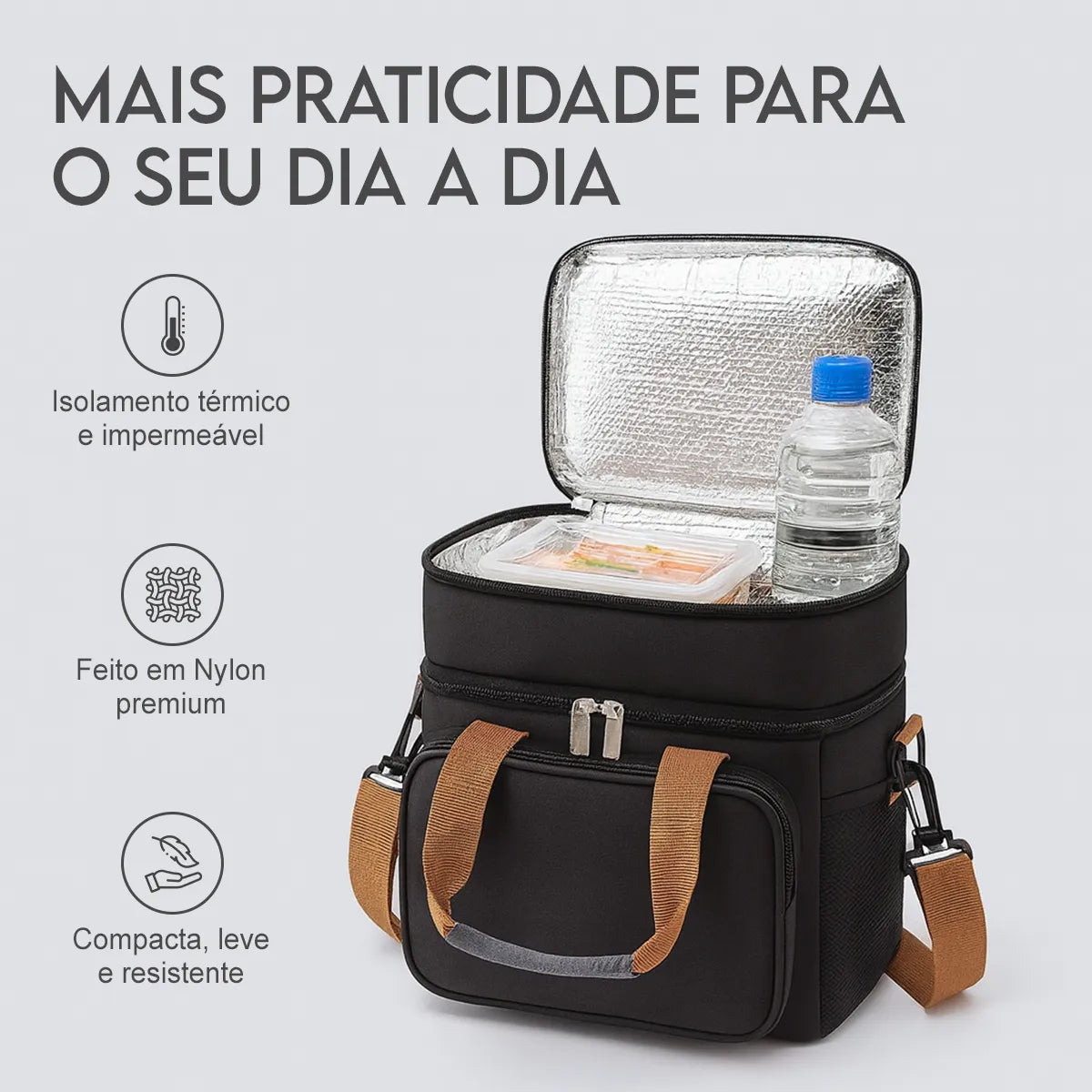 Bolsa Térmica Premium 13,5L Impermeável Para Marmita – Conserva por Horas