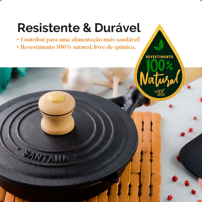 Frigideira 14 cm em Ferro Fundido com Tampa – Egg Pan Premium