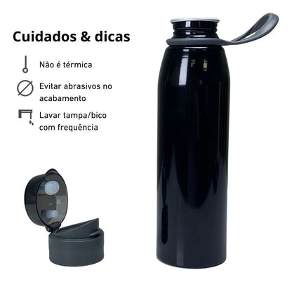 Garrafa Esportiva de Alumínio 650ml — Leve, prática e durável