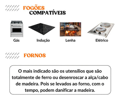 Frigideira 14 cm em Ferro Fundido com Tampa – Egg Pan Premium