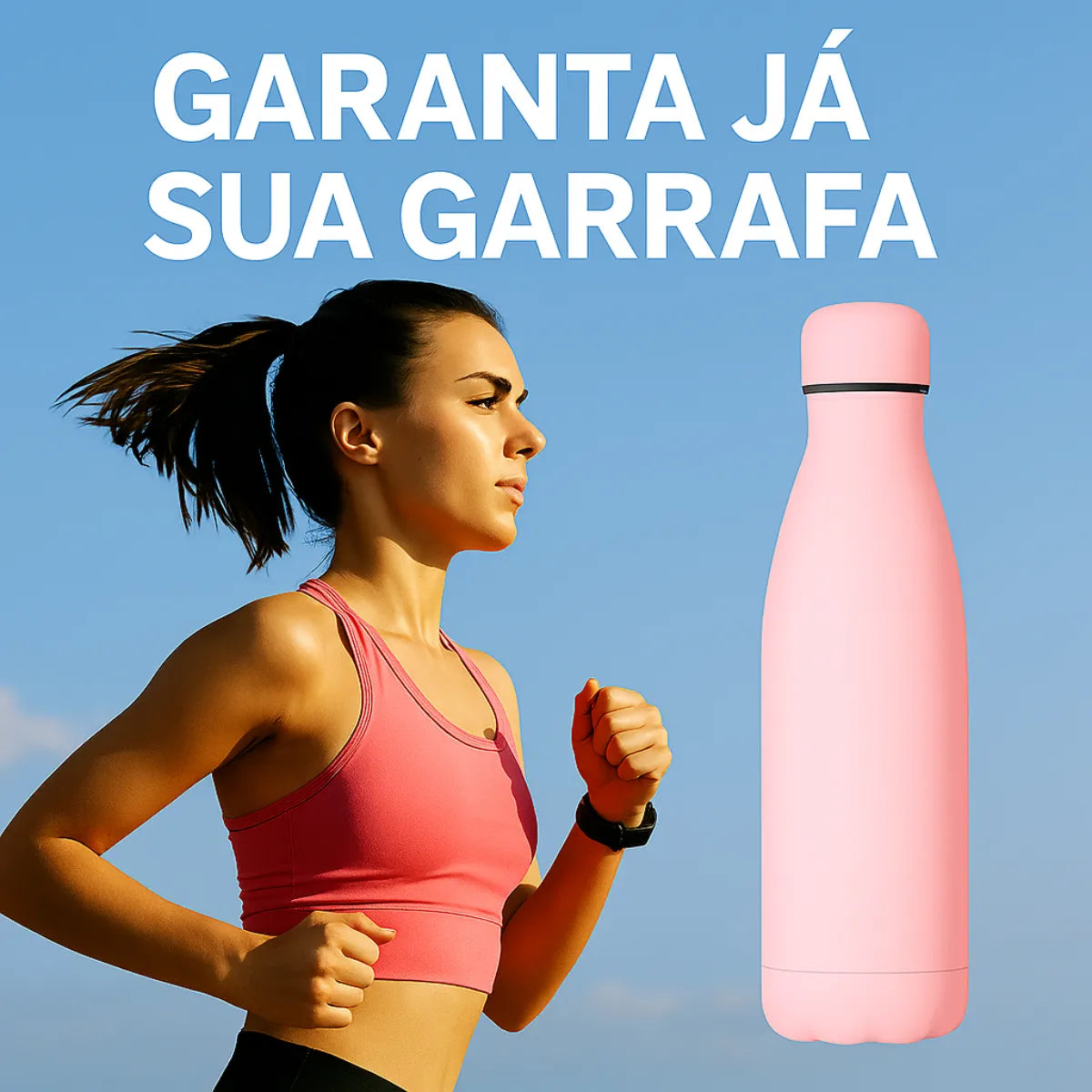 Garrafa Térmica de Aço Inox 500ml – Academia, Quente/Frio