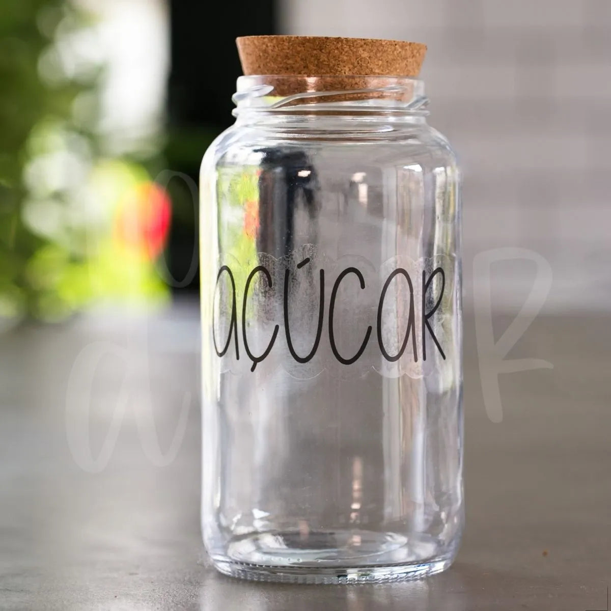 Kit 2 Potes de Vidro 810ml com Tampa de Rolha Estilo Cantinho do Café