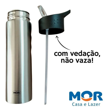 Garrafa de Água de Aço Inox 750ml – Isolamento Térmico, Leve e Durável