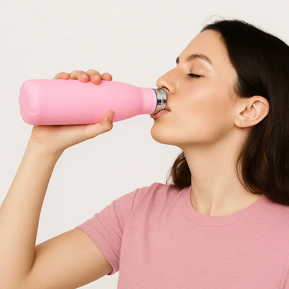 Garrafa Térmica de Aço Inox 500ml – Academia, Quente/Frio