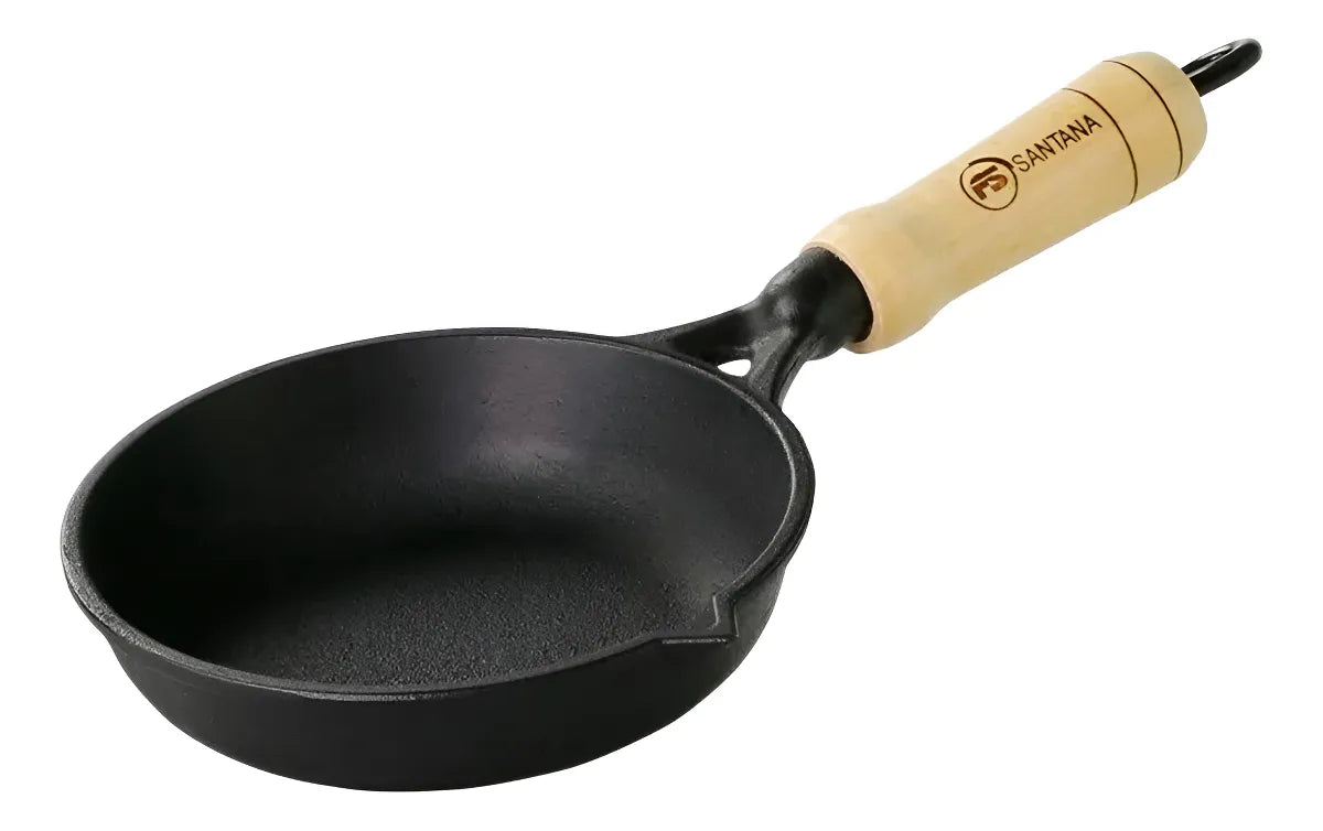 Mini Frigideira de Ovo 15cm em Ferro Fundido – Antiaderente Natural e Ultra Resistente