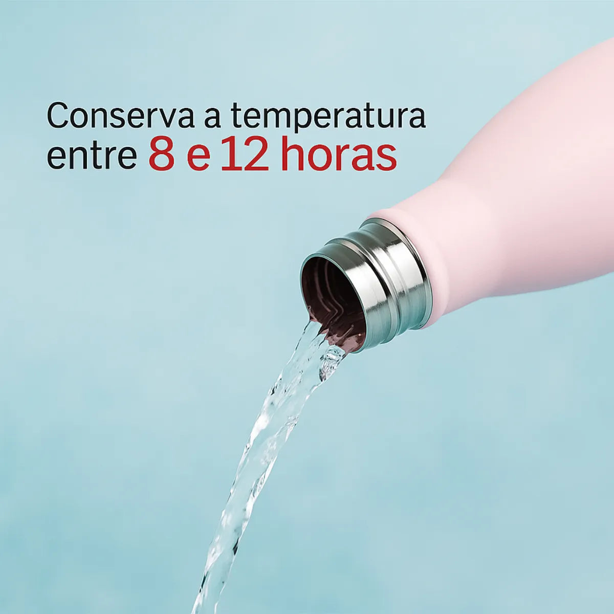 Garrafa Térmica de Aço Inox 500ml – Academia, Quente/Frio
