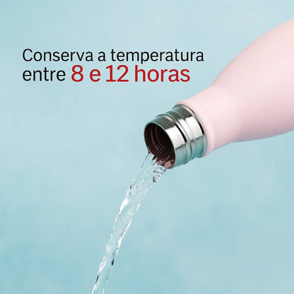 Garrafa Térmica de Aço Inox 500ml – Academia, Quente/Frio