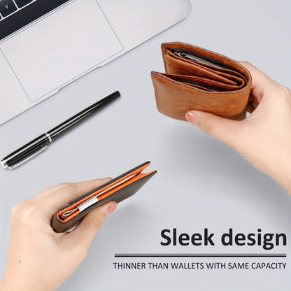 Carteira Mágica Slim Porta Cartões RFID Antifurto Premium Carbono