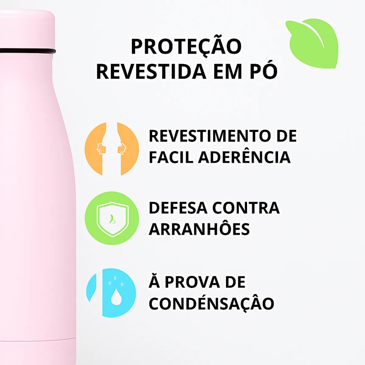 Garrafa Térmica de Aço Inox 500ml – Academia, Quente/Frio