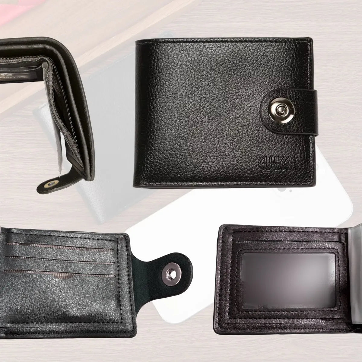 Carteira Masculina Couro Legítimo com Fecho | Porta Cartões, CNH e Dinheiro | Modelo Premium Completo