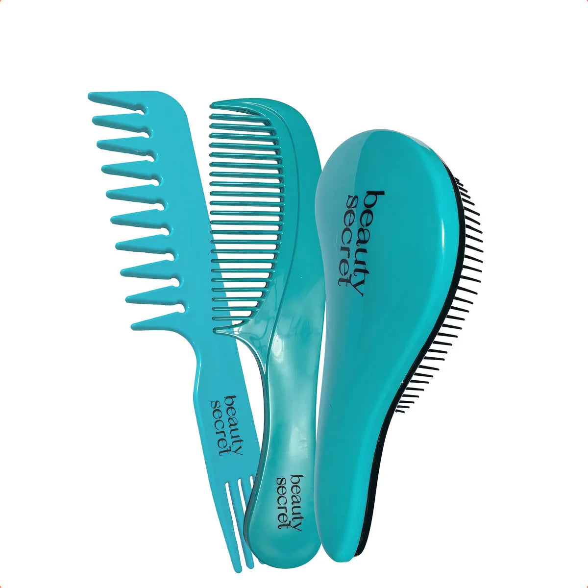 Kit Escova Mágica + Pente Golfinho + Pente Jacaré Beauty Secret