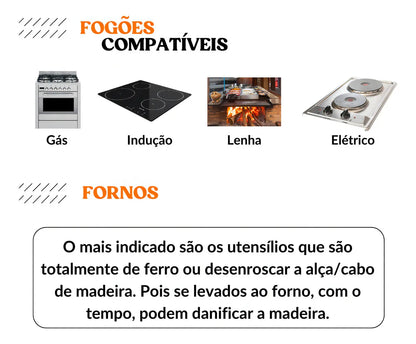 Mini Frigideira de Ovo 15cm em Ferro Fundido – Antiaderente Natural e Ultra Resistente