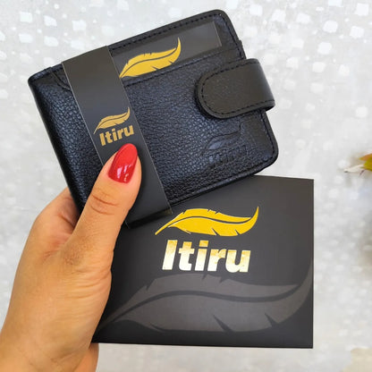 Carteira Masculina em Couro Legítimo – Design Clássico e Compacto