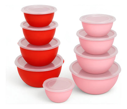 Conjunto Organizadores Bowl Plástico 5 Peças Premium  Multiuso para Cozinha