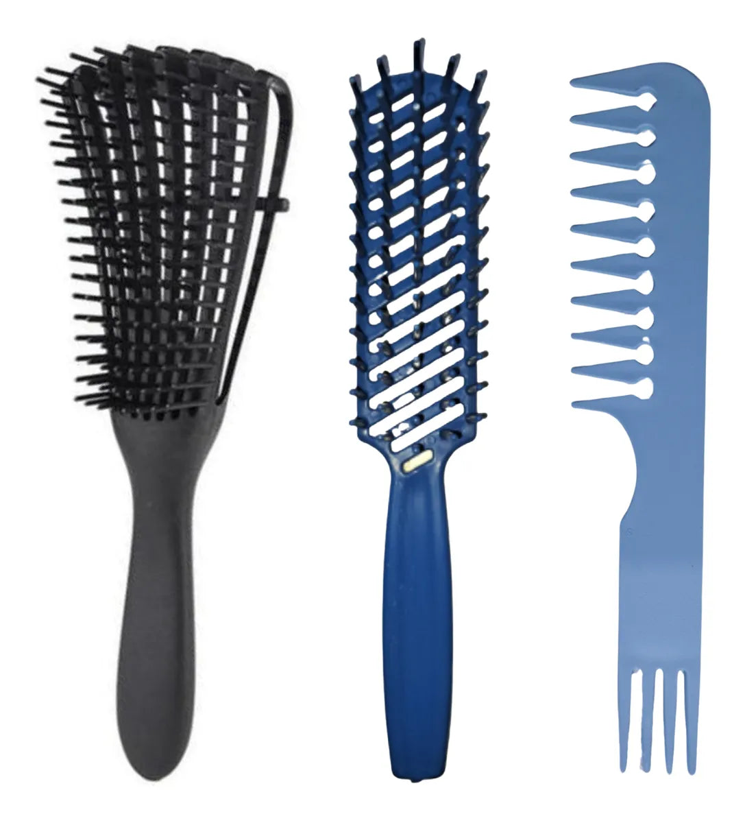 Kit Escova Polvo + Pente Jacaré Profissional – Desembaraçador Premium