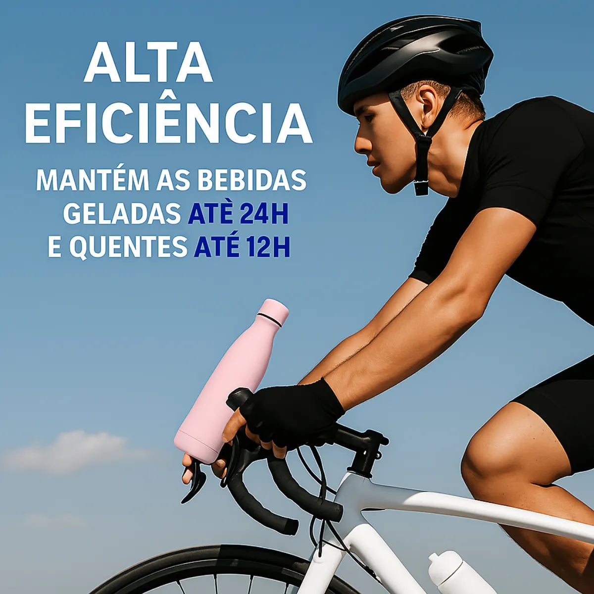 Garrafa Térmica de Aço Inox 500ml – Academia, Quente/Frio