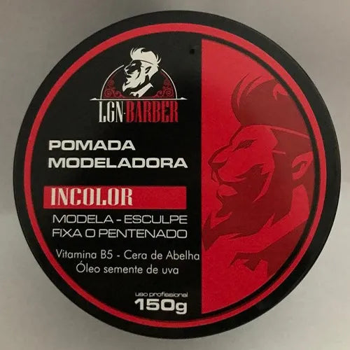 Pomada Modeladora Incolor 150g Lgn Barber Alta Fixação com Vitamina B5