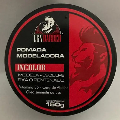 Pomada Modeladora Incolor 150g Lgn Barber Alta Fixação com Vitamina B5