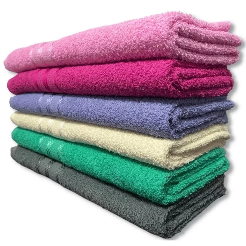 Kit 2 Toalhas de Banho 100% Algodão – Super Macias, Alta Absorção e Cores Sortidas