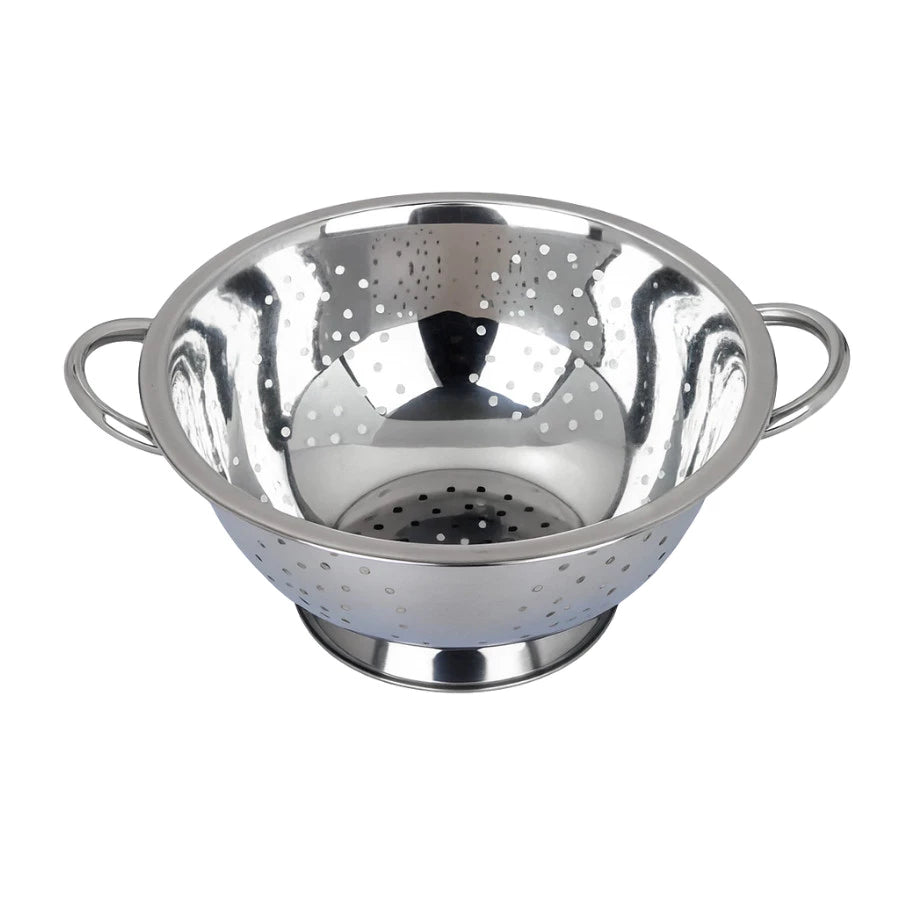 Escorredor de Massas e Alimentos em Aço Inox 24cm 🍝 Resistente, Moderno e Prático para Cozinha